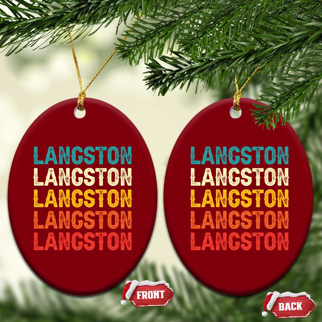 Langston Ceramic Ornament Oklahoma Retro Vintage City