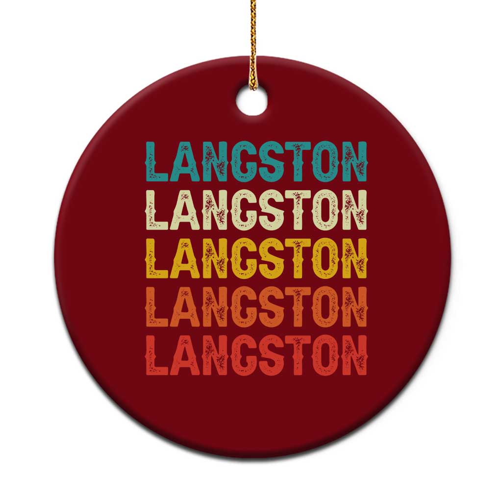 Langston Ceramic Ornament Oklahoma Retro Vintage City