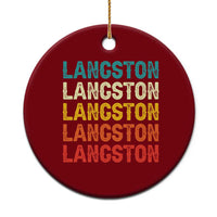 Langston Ceramic Ornament Oklahoma Retro Vintage City