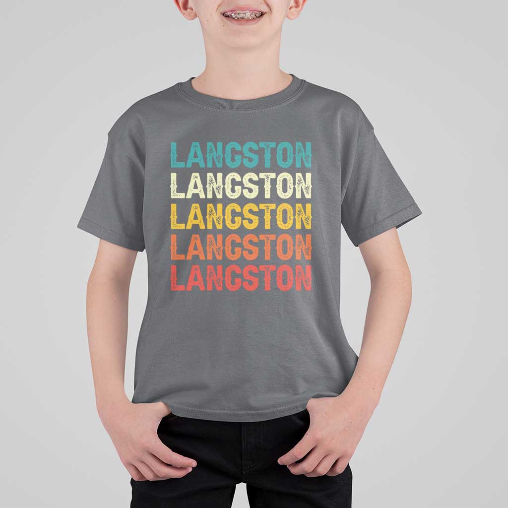 Langston T Shirt For Kid Oklahoma Retro Vintage City
