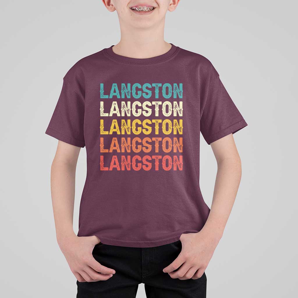 Langston T Shirt For Kid Oklahoma Retro Vintage City