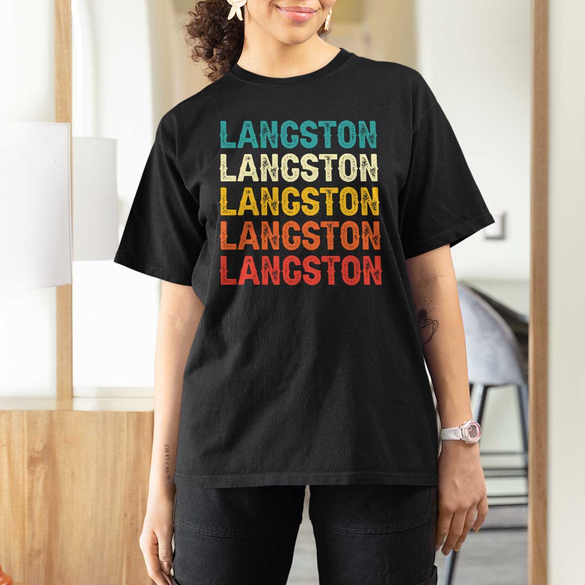 Langston T Shirt For Women Oklahoma Retro Vintage City