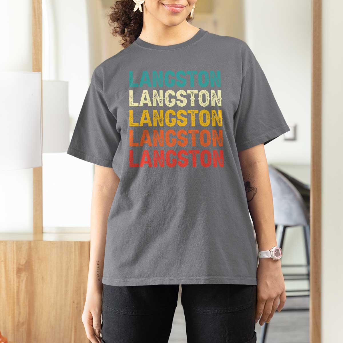 Langston T Shirt For Women Oklahoma Retro Vintage City
