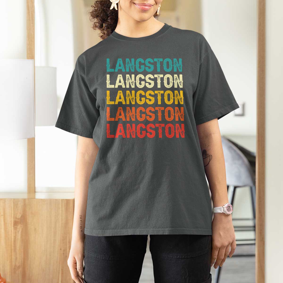 Langston T Shirt For Women Oklahoma Retro Vintage City