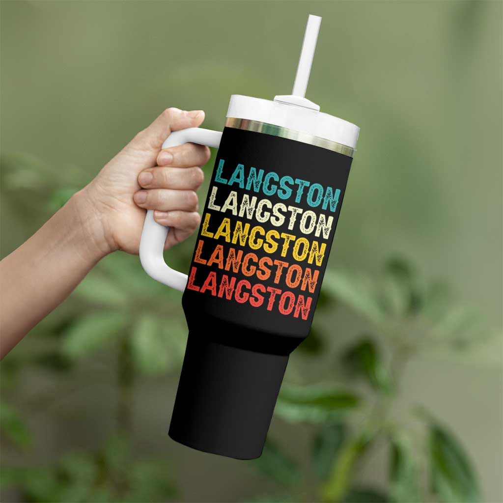 Langston Tumbler With Handle Oklahoma Retro Vintage City