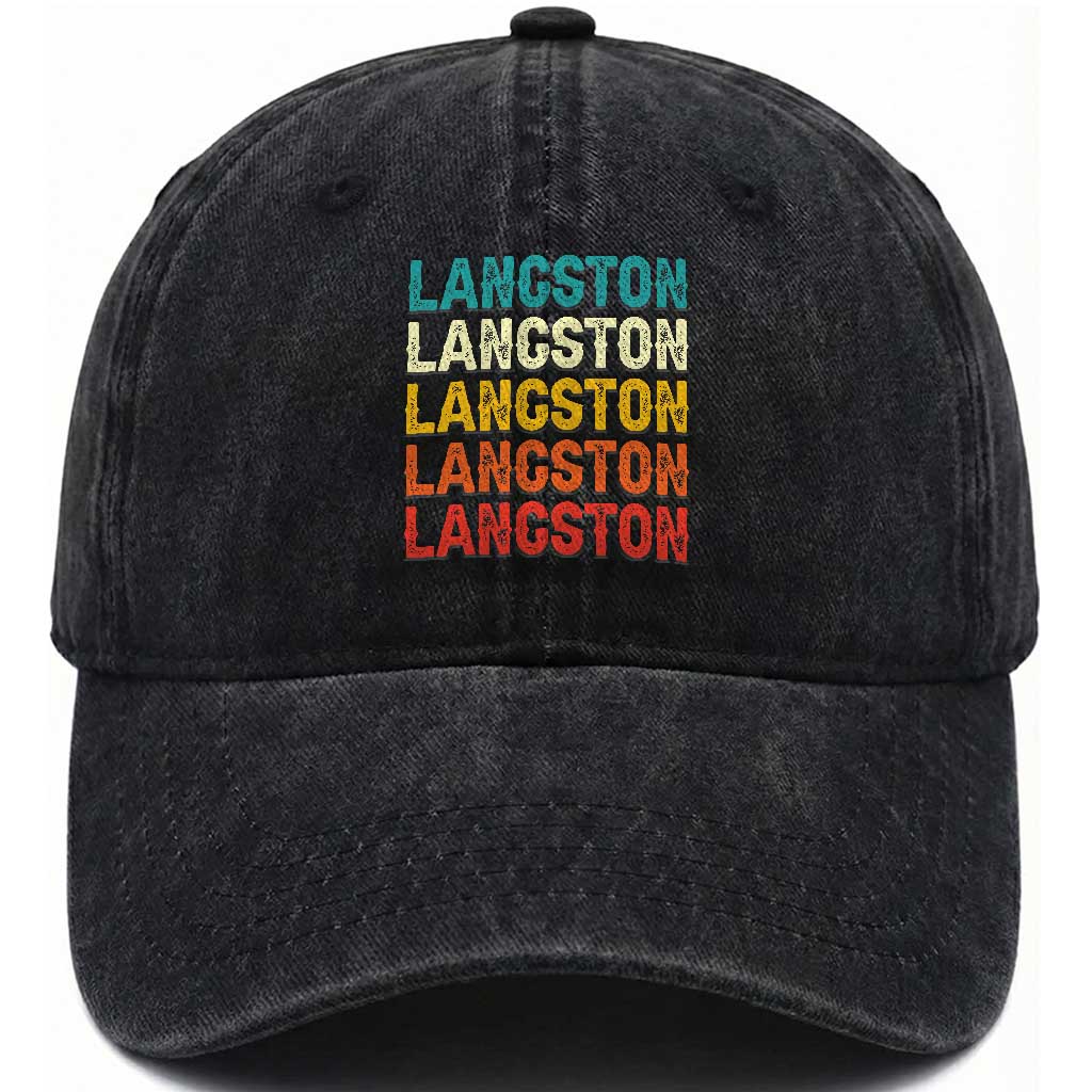 Langston Washed Cotton Baseball Cap Oklahoma Retro Vintage City