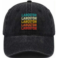 Langston Washed Cotton Baseball Cap Oklahoma Retro Vintage City