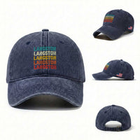 Langston Washed Cotton Baseball Cap Oklahoma Retro Vintage City