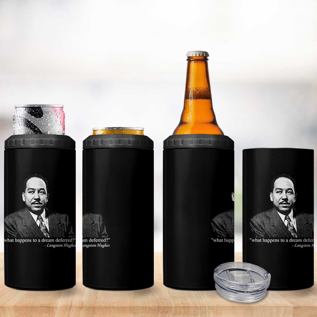 Langston Hughes 4 in 1 Can Cooler Tumbler A Dream Deferred Juneteenth Black History Civil Right