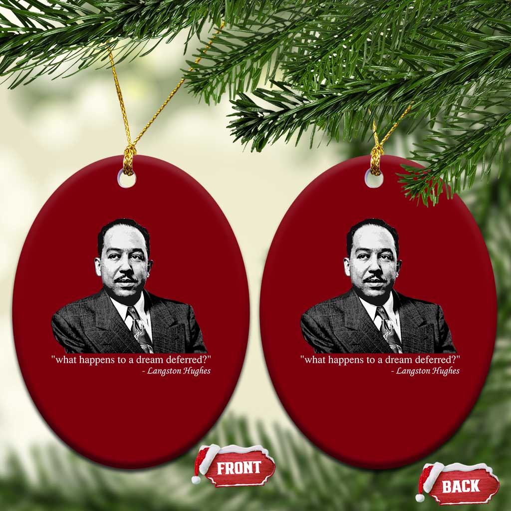 Langston Hughes Ceramic Ornament A Dream Deferred Juneteenth Black History Civil Right - Wonder Print Shop