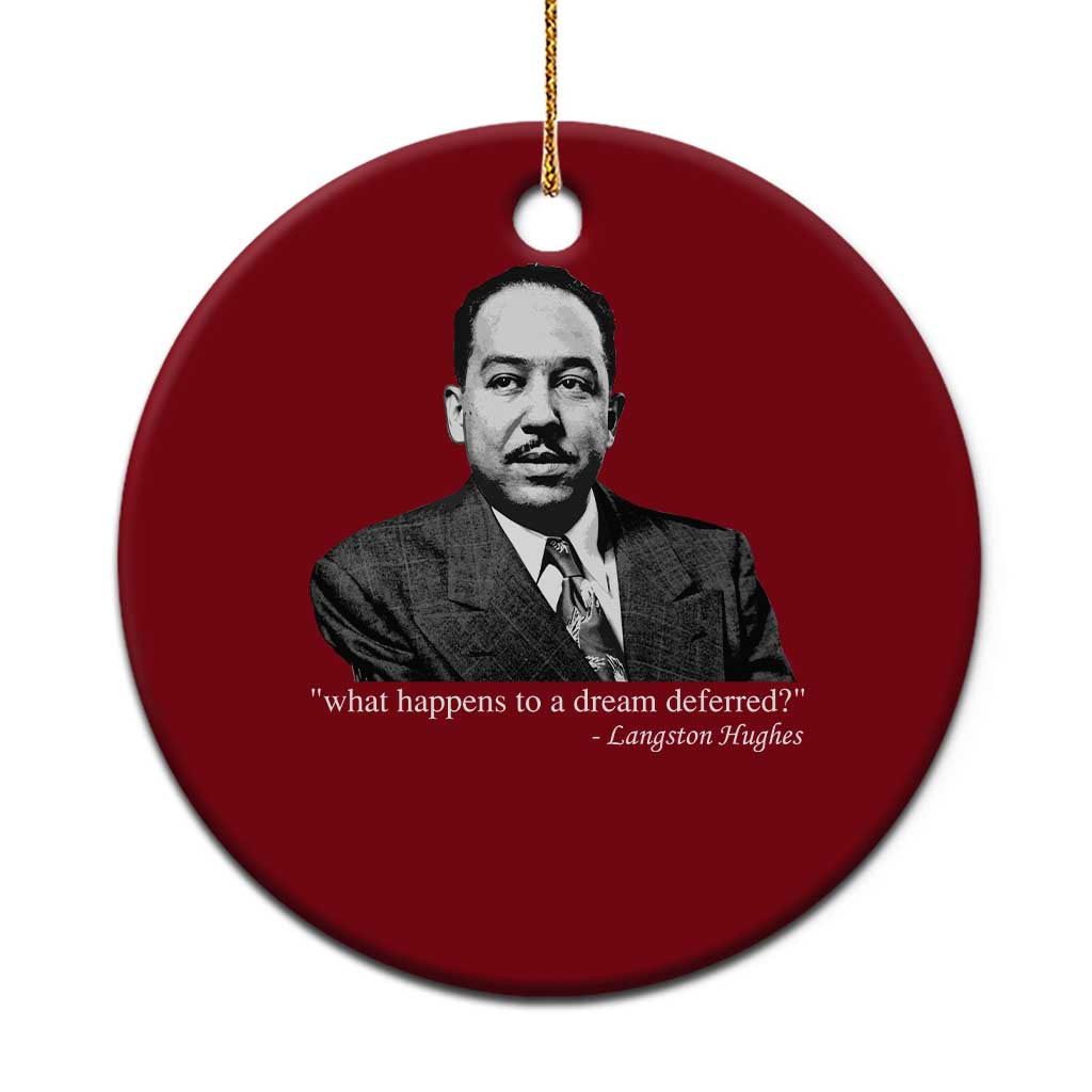 Langston Hughes Ceramic Ornament A Dream Deferred Juneteenth Black History Civil Right - Wonder Print Shop