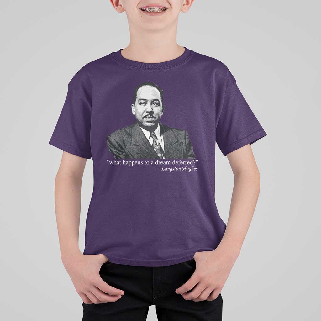 Langston Hughes T Shirt For Kid A Dream Deferred Juneteenth Black History Civil Right
