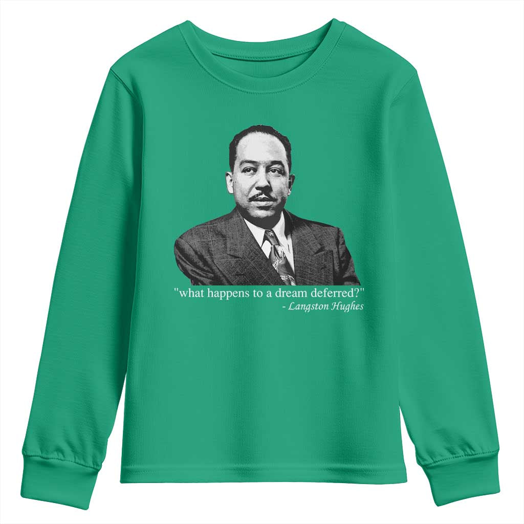Langston Hughes Youth Sweatshirt A Dream Deferred Juneteenth Black History Civil Right
