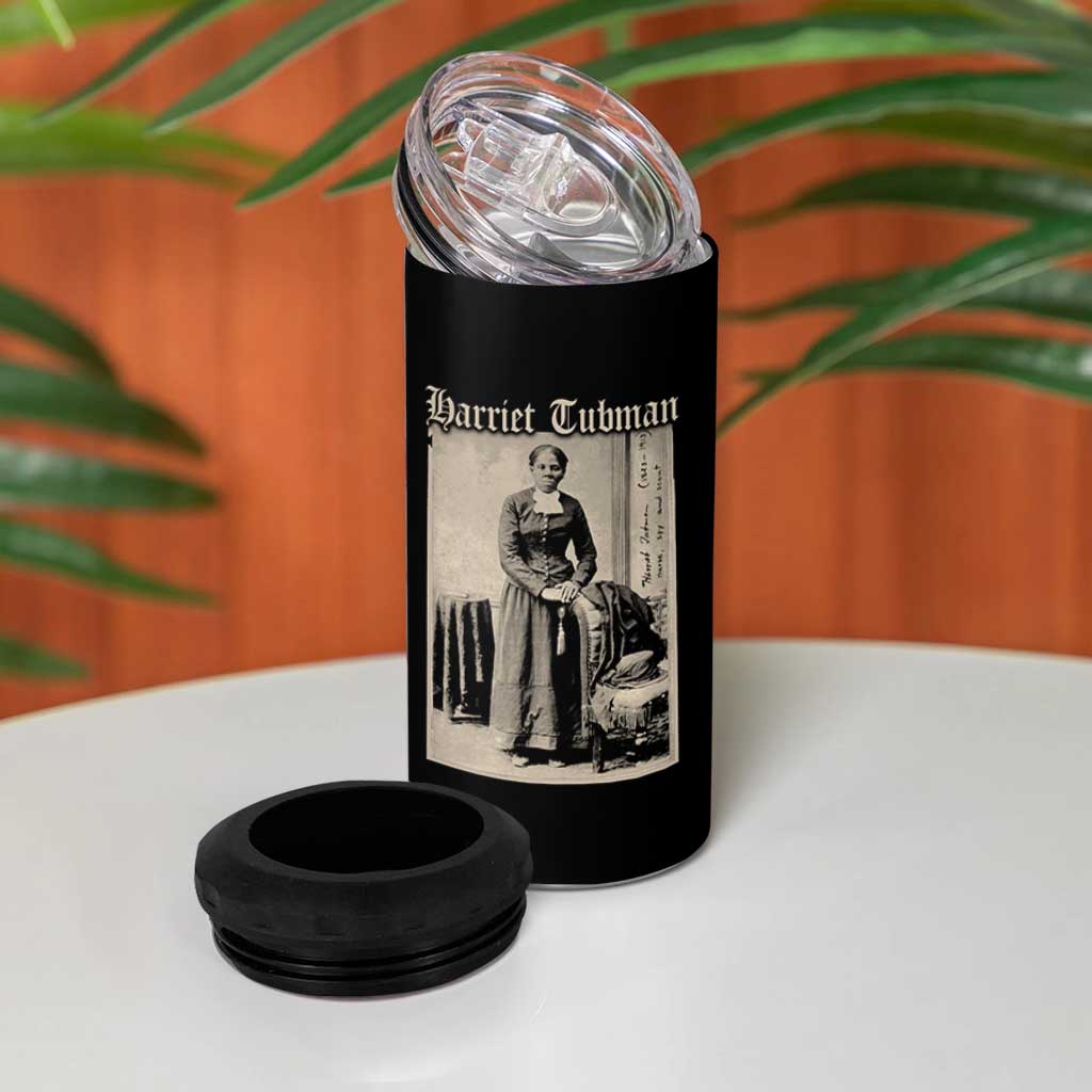 Harriet Tubman 4 in 1 Can Cooler Tumbler Juneteenth Black History Freedom