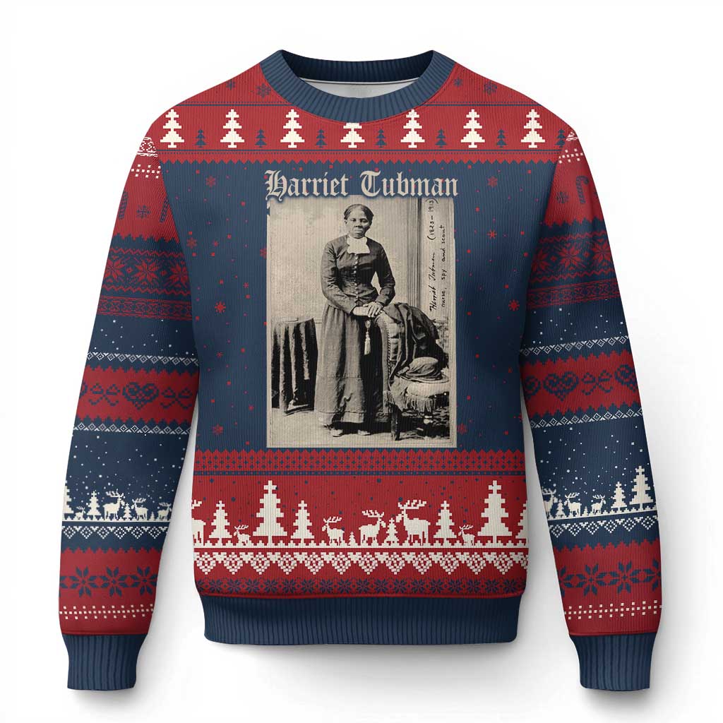 Harriet Tubman Ugly Christmas Sweater Juneteenth Black History Freedom - Wonder Print Shop