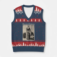 Harriet Tubman V-Neck Knit Sweater Vest Juneteenth Black History Freedom - Wonder Print Shop