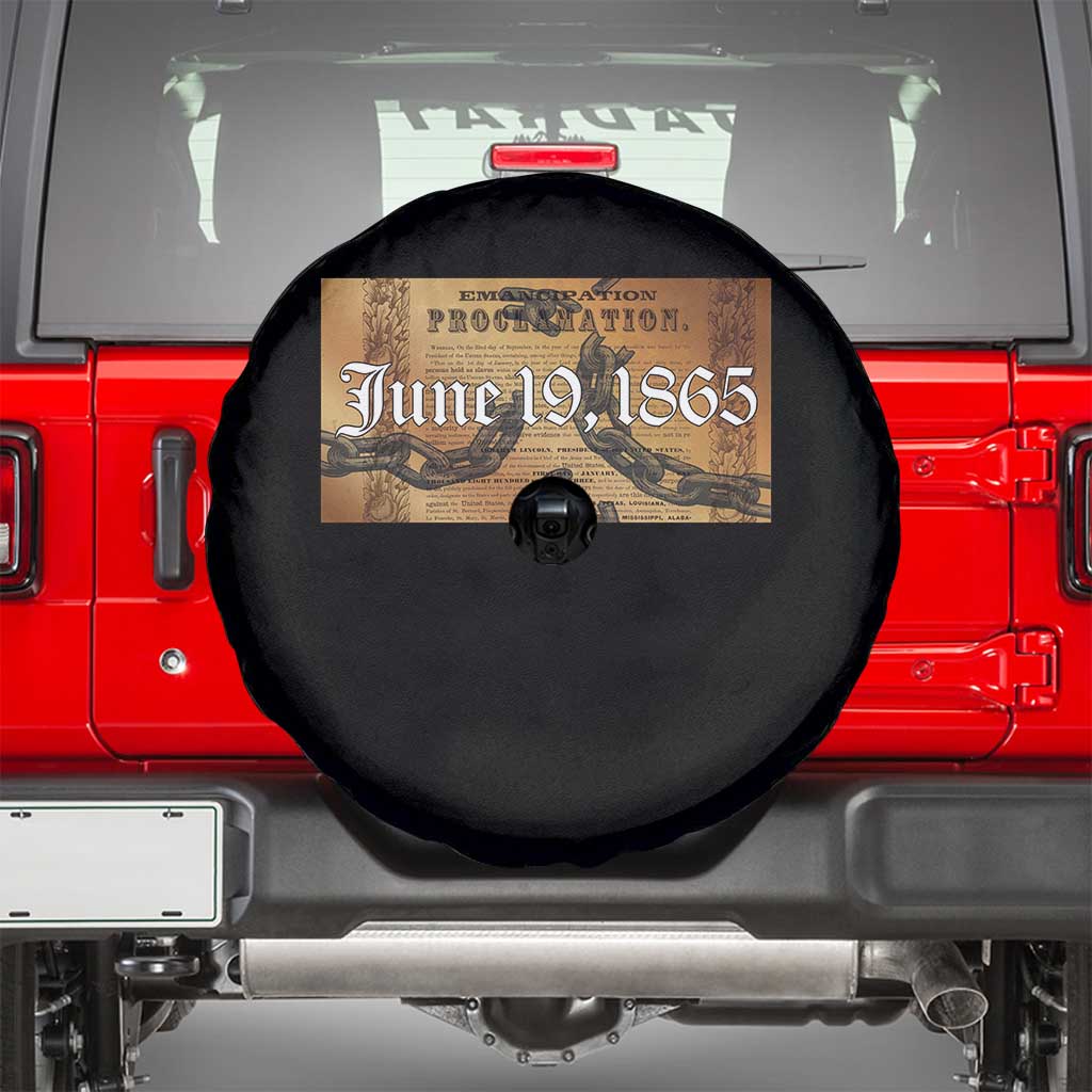 Juneteenth Emancipation Proclamation End of Slavery Spare Tire Cover Black Freedom History