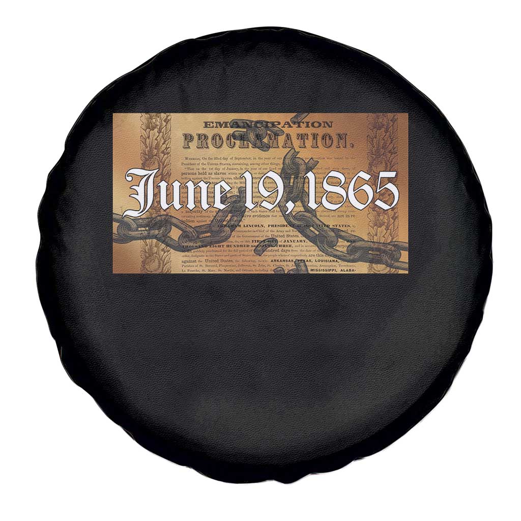 Juneteenth Emancipation Proclamation End of Slavery Spare Tire Cover Black Freedom History