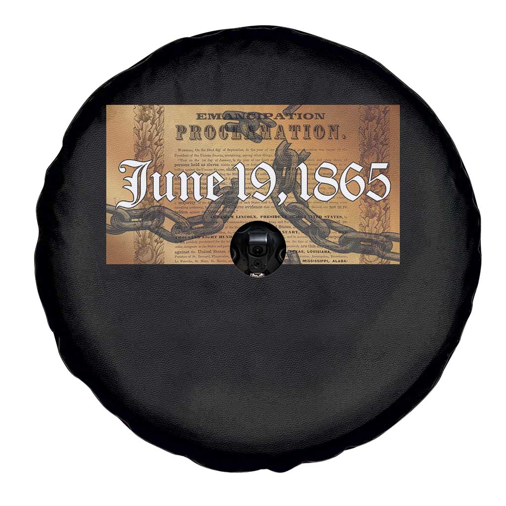 Juneteenth Emancipation Proclamation End of Slavery Spare Tire Cover Black Freedom History