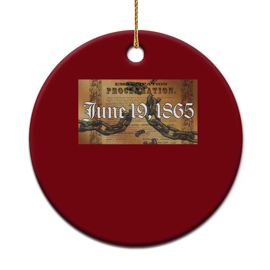 Juneteenth Emancipation Proclamation End of Slavery Ceramic Ornament Black Freedom History - Wonder Print Shop