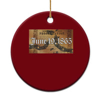 Juneteenth Emancipation Proclamation End of Slavery Ceramic Ornament Black Freedom History - Wonder Print Shop