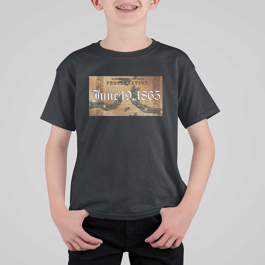 Juneteenth Emancipation Proclamation End of Slavery T Shirt For Kid Black Freedom History