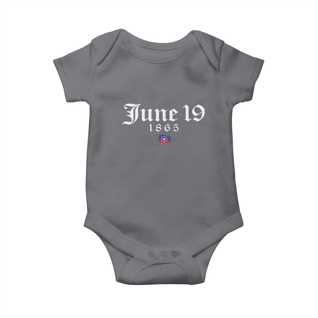 June 19 1865 Juneteenth Flag Baby Onesie Celebrating Black Freedom History