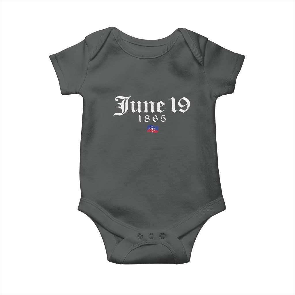June 19 1865 Juneteenth Flag Baby Onesie Celebrating Black Freedom History