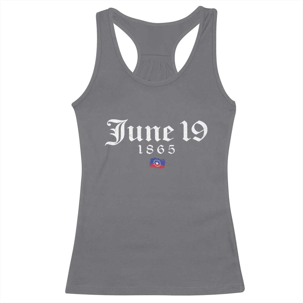 June 19 1865 Juneteenth Flag Racerback Tank Top Celebrating Black Freedom History