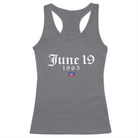 June 19 1865 Juneteenth Flag Racerback Tank Top Celebrating Black Freedom History