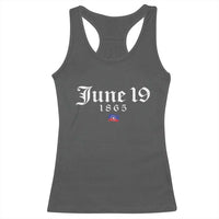 June 19 1865 Juneteenth Flag Racerback Tank Top Celebrating Black Freedom History