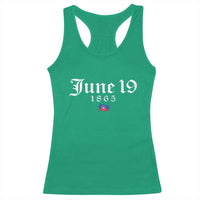 June 19 1865 Juneteenth Flag Racerback Tank Top Celebrating Black Freedom History