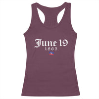 June 19 1865 Juneteenth Flag Racerback Tank Top Celebrating Black Freedom History