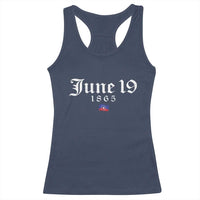 June 19 1865 Juneteenth Flag Racerback Tank Top Celebrating Black Freedom History
