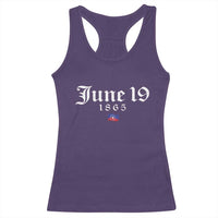 June 19 1865 Juneteenth Flag Racerback Tank Top Celebrating Black Freedom History