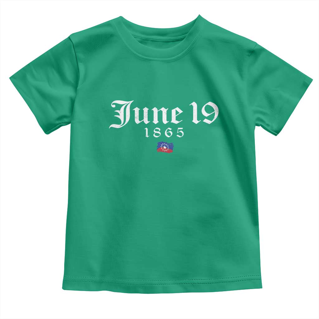 June 19 1865 Juneteenth Flag Toddler T Shirt Celebrating Black Freedom History