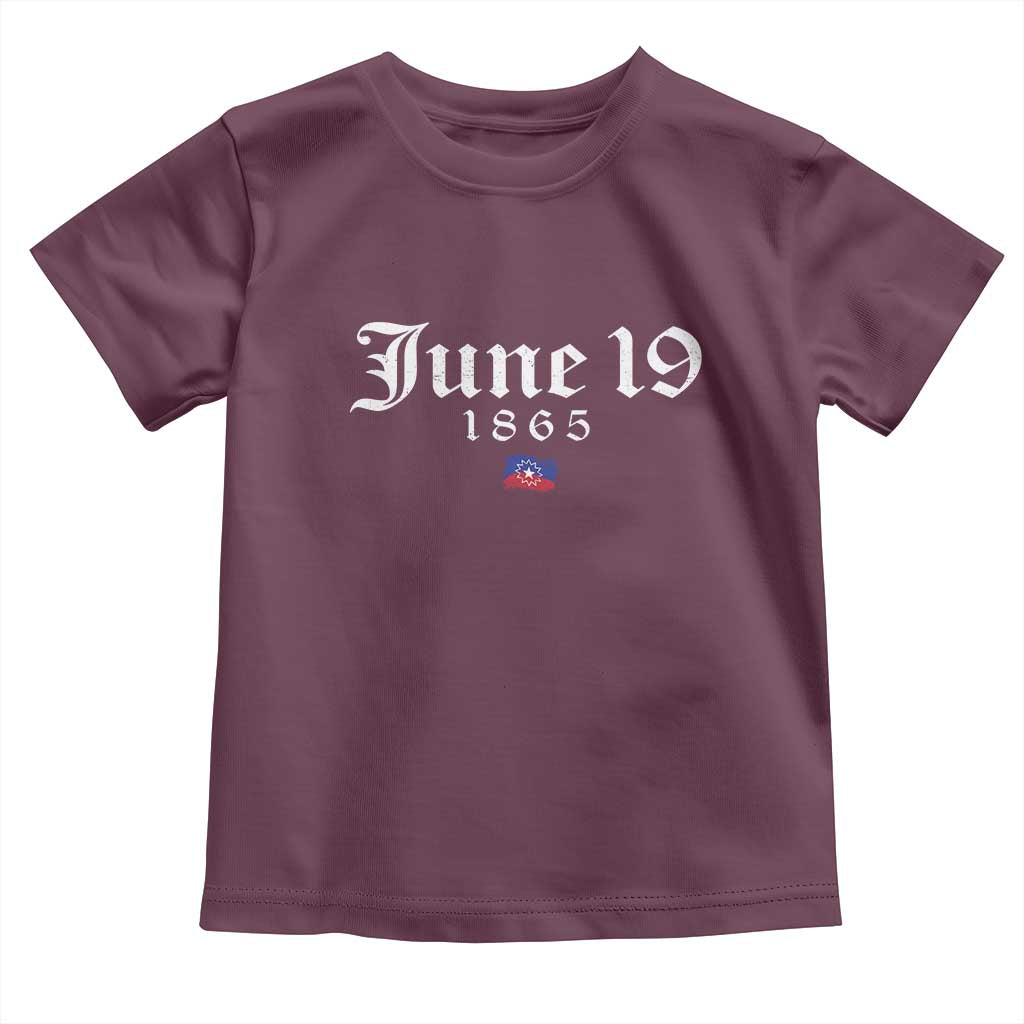 June 19 1865 Juneteenth Flag Toddler T Shirt Celebrating Black Freedom History