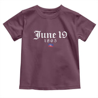 June 19 1865 Juneteenth Flag Toddler T Shirt Celebrating Black Freedom History