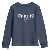 June 19 1865 Juneteenth Flag Youth Sweatshirt Celebrating Black Freedom History