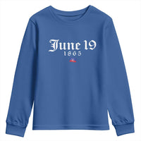 June 19 1865 Juneteenth Flag Youth Sweatshirt Celebrating Black Freedom History