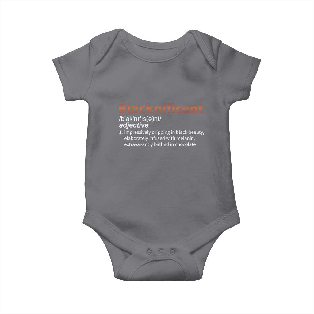 Blacknificient Definition Baby Onesie Black History African Roots African American