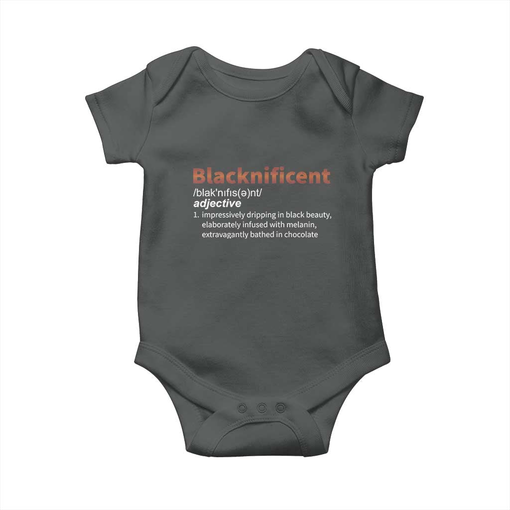 Blacknificient Definition Baby Onesie Black History African Roots African American