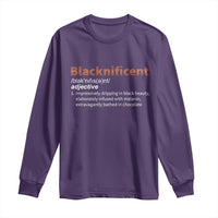 Blacknificient Definition Long Sleeve Shirt Black History African Roots African American