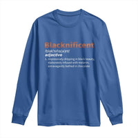 Blacknificient Definition Long Sleeve Shirt Black History African Roots African American