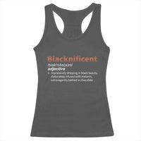 Blacknificient Definition Racerback Tank Top Black History African Roots African American