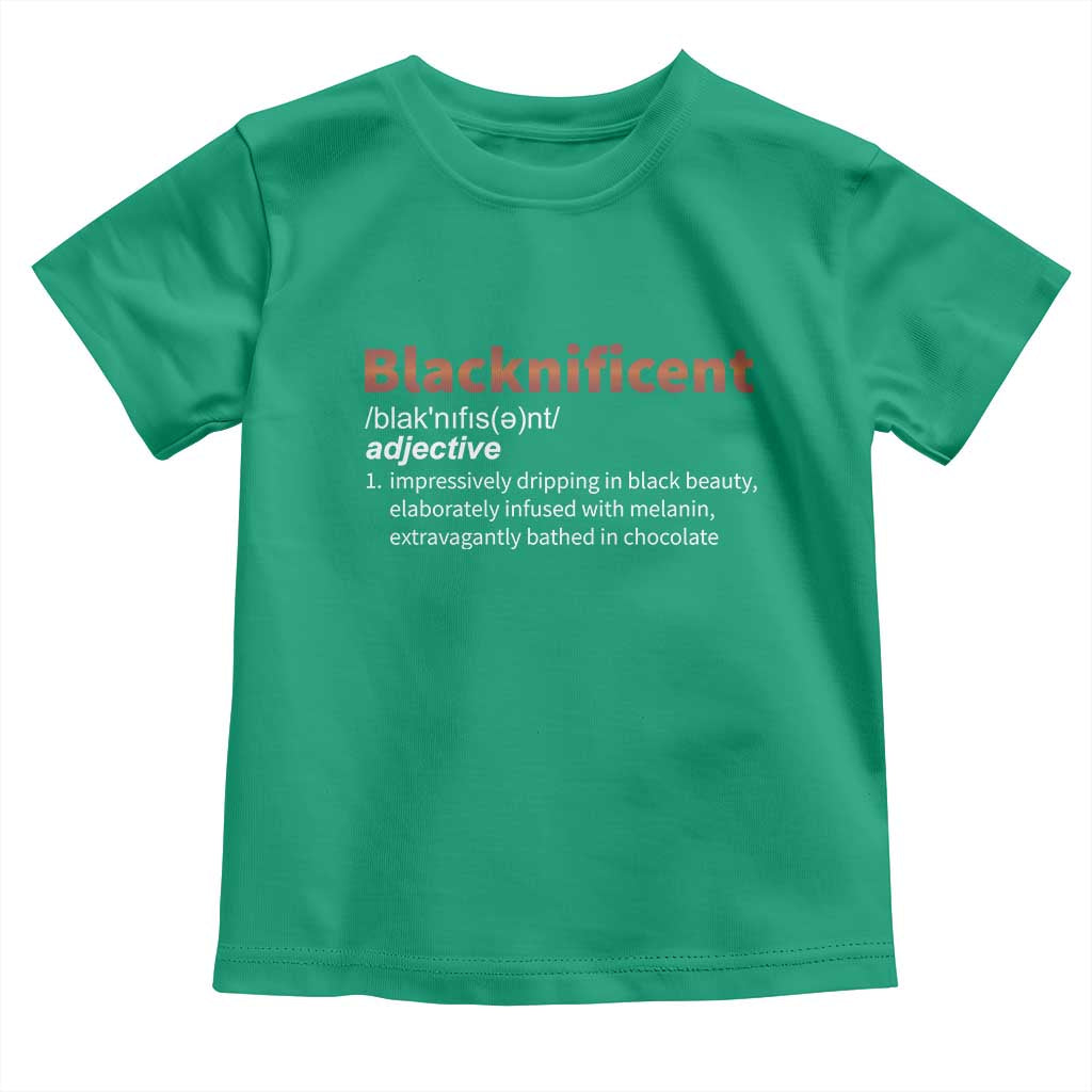 Blacknificient Definition Toddler T Shirt Black History African Roots African American