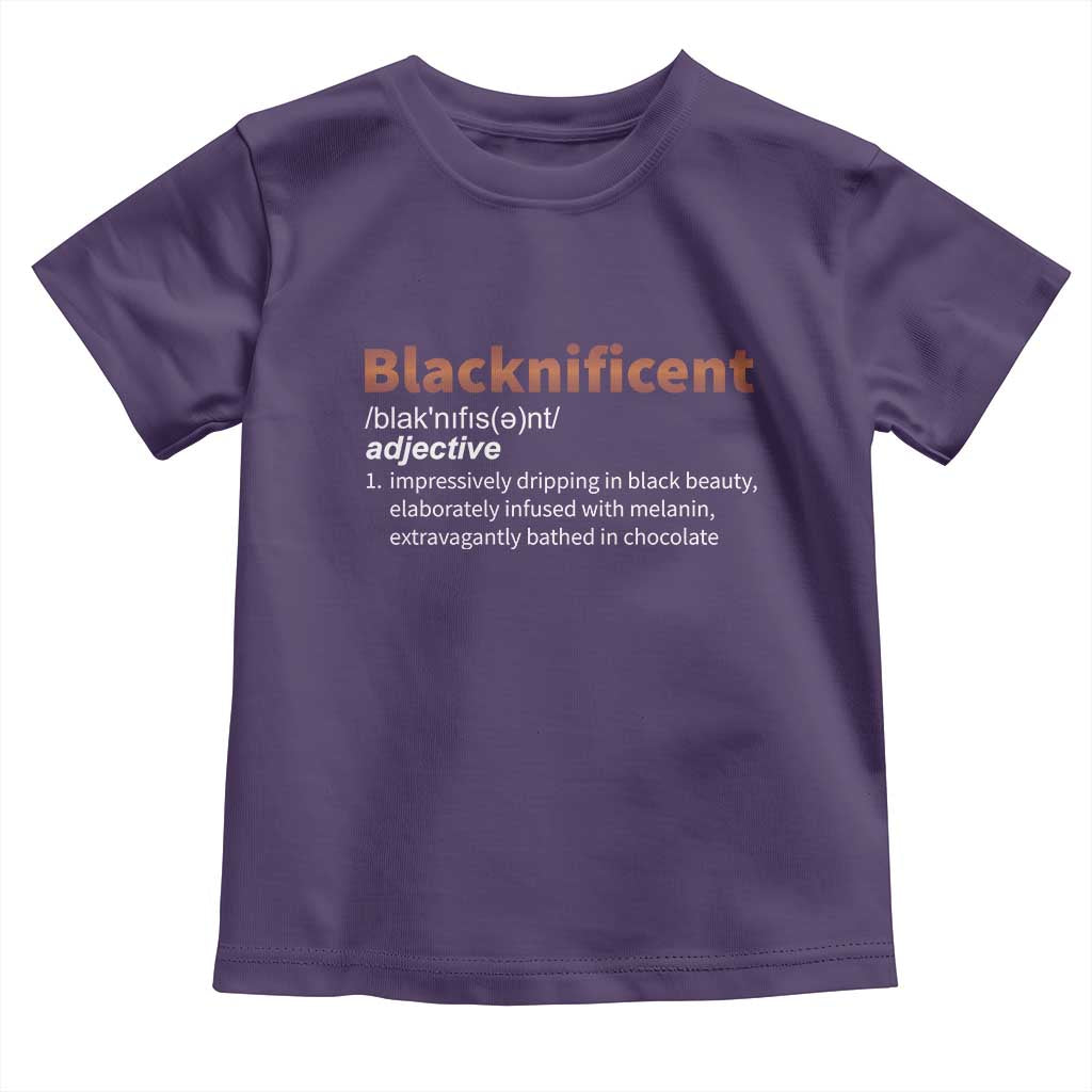 Blacknificient Definition Toddler T Shirt Black History African Roots African American