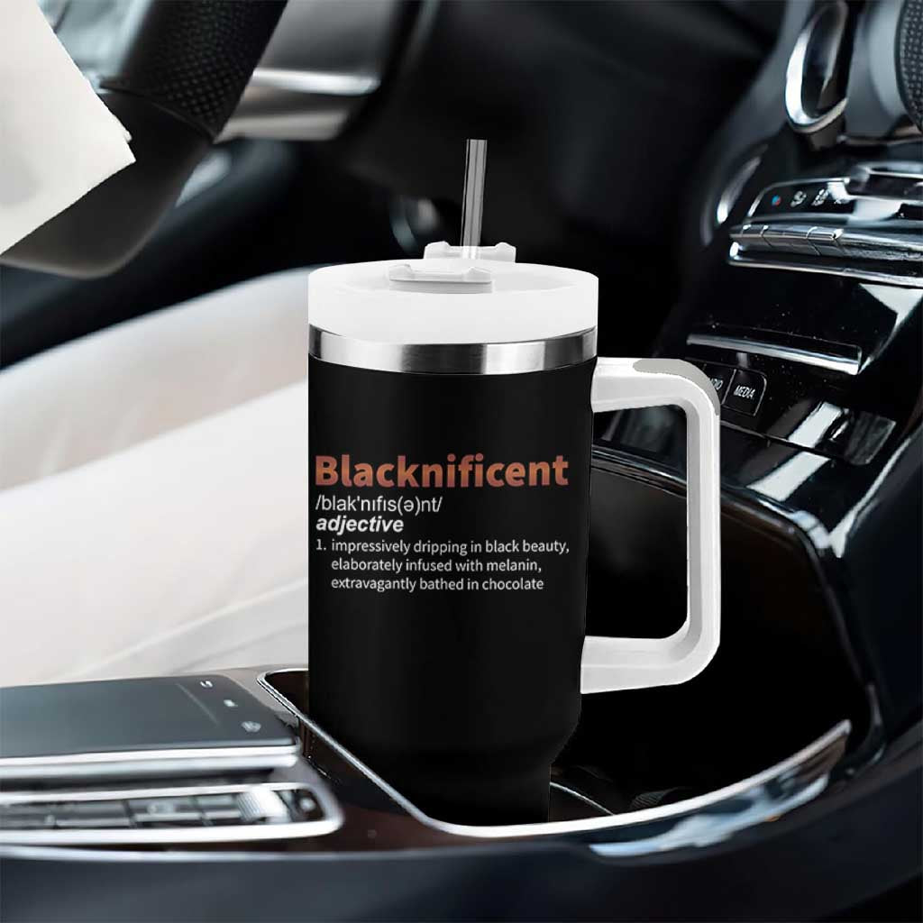 Blacknificient Definition Tumbler With Handle Black History African Roots African American