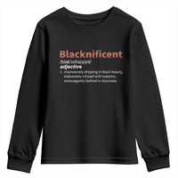 Blacknificient Definition Youth Sweatshirt Black History African Roots African American