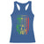 Black Nurse Racerback Tank Top American Flag Proud Afro African Women Melanin Pride
